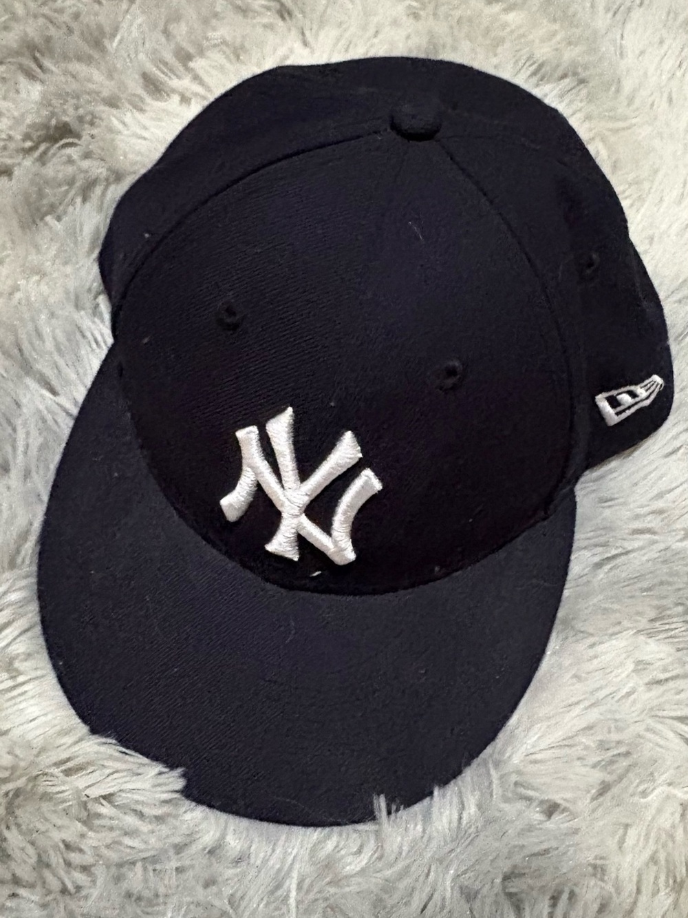 New Era Kids Black Hat with White NY Logo